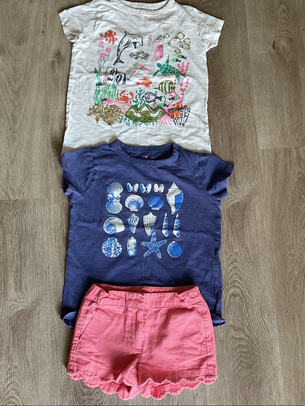 Crewcuts t shirts and shorts girls size medium 8-9